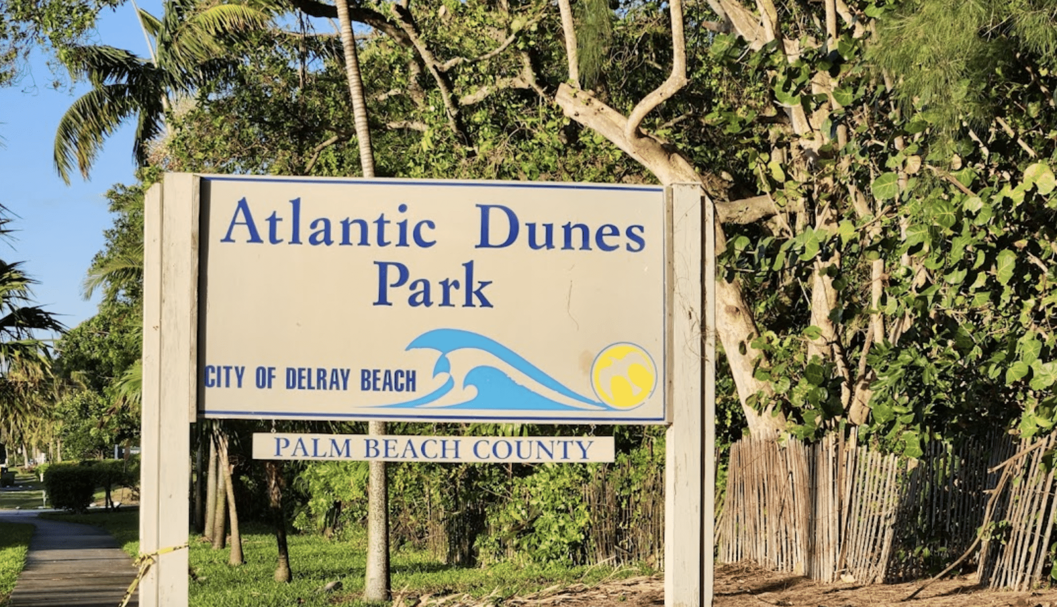 Atlantic Dunes Park in Delray Beach Florida near Moe Wraps service area