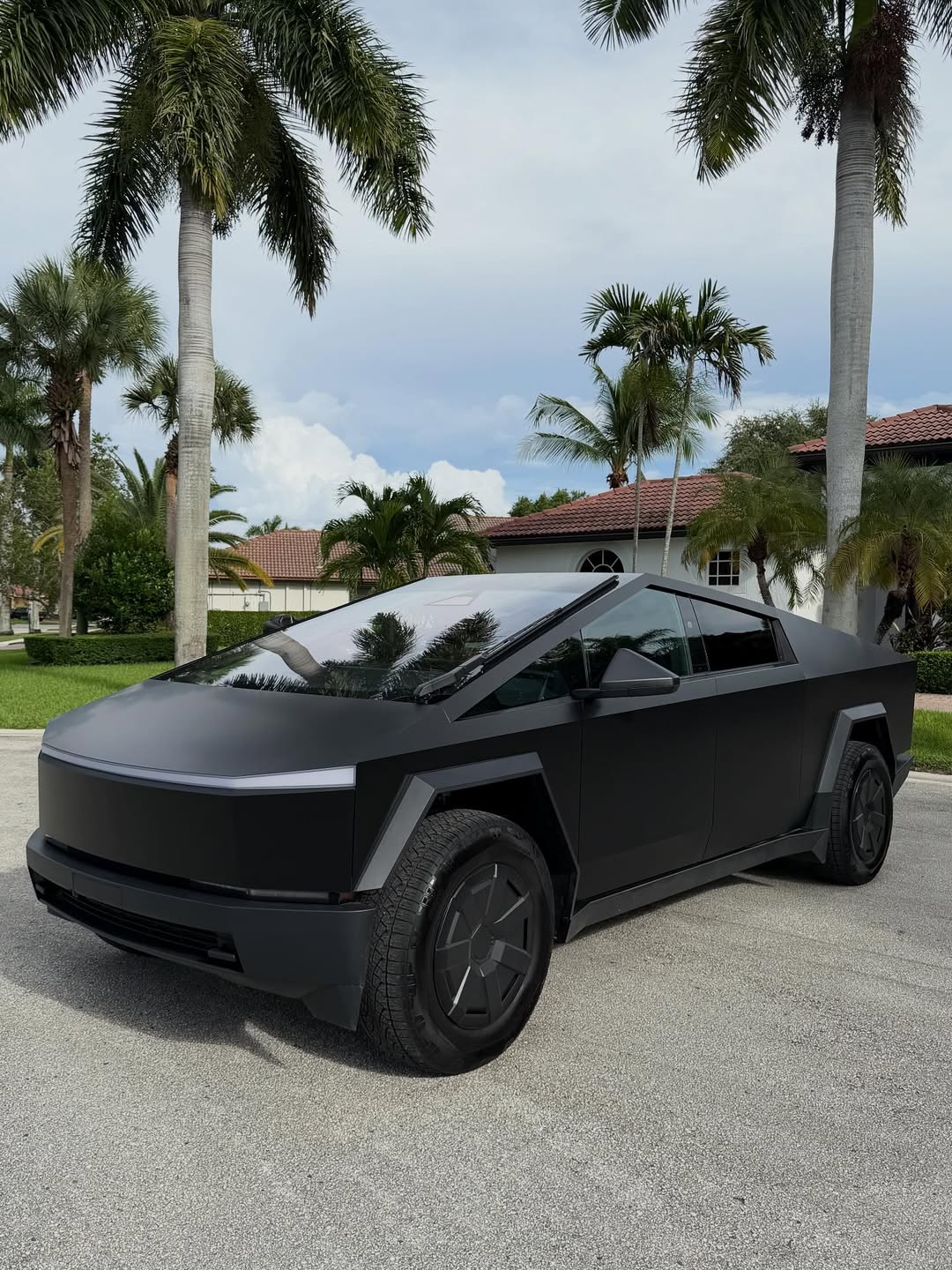 Cybertruck with paint protection film and custom exterior styling by Moe Wraps in Deerfield Beach FL