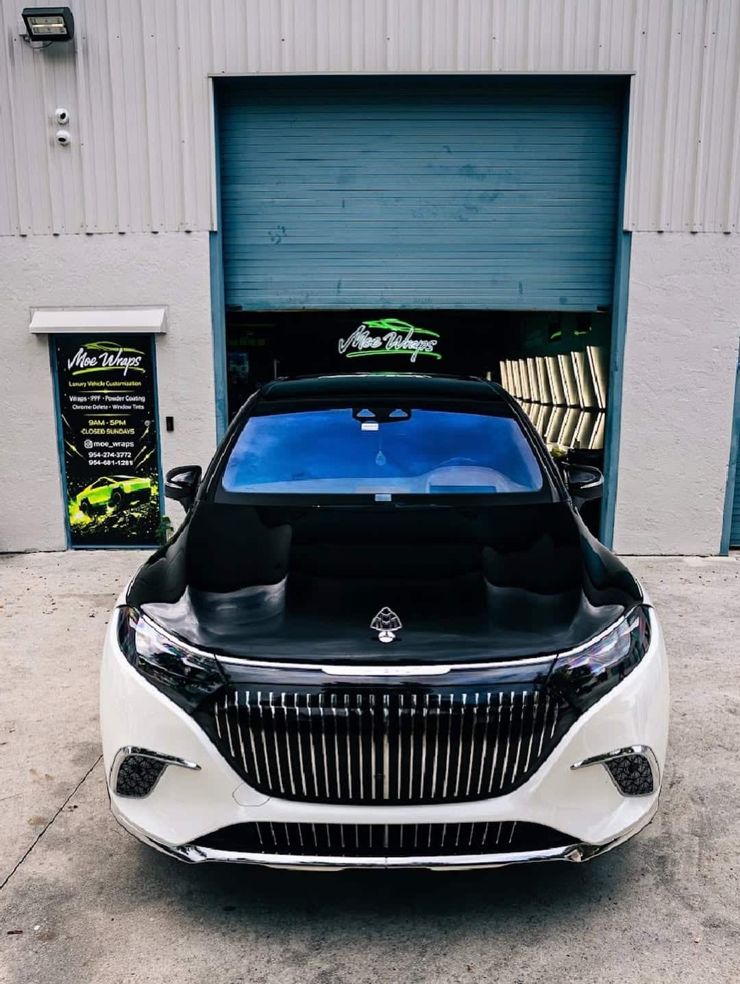 Luxury car wrap project by Moe Wraps in Deerfield Beach Florida